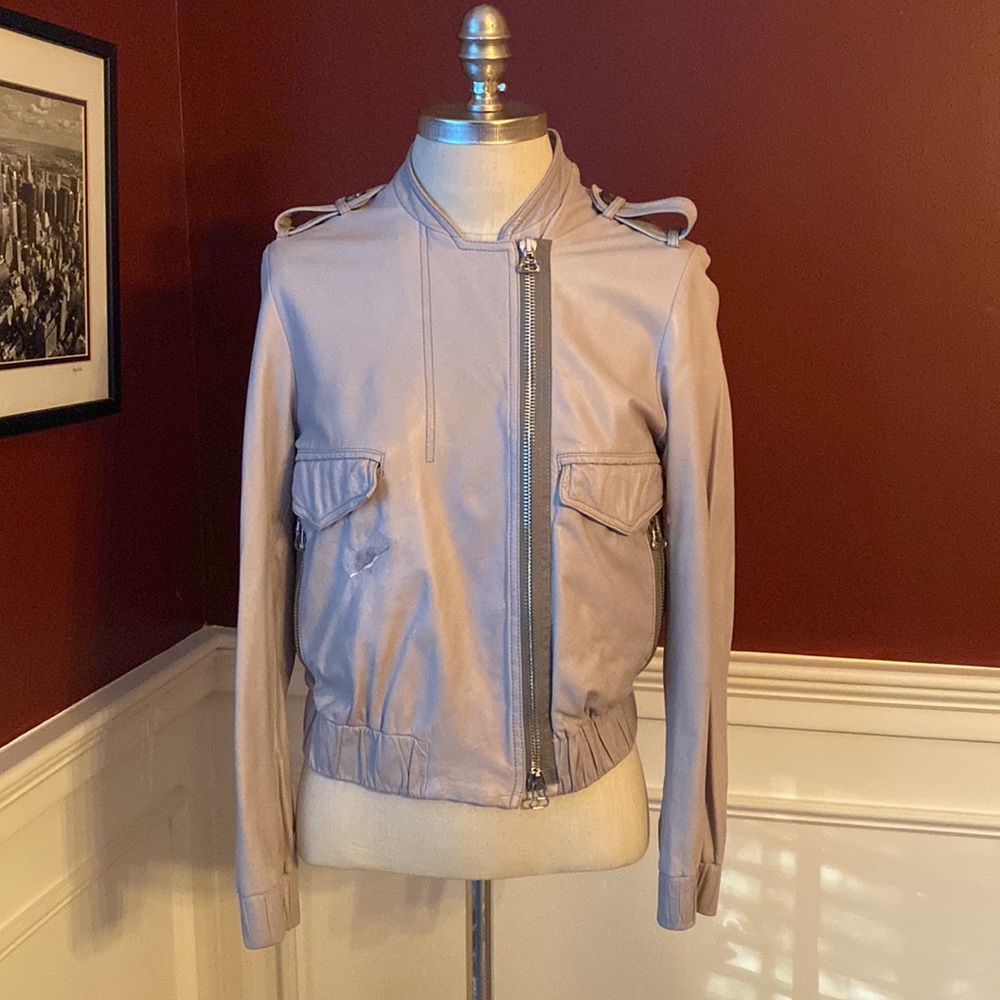 DAMAGED Phillip Lim Leather Utility Bomber Jacket size S
